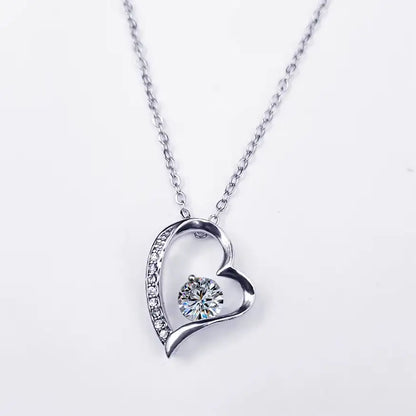Collar Corazón de Acero Inoxidable con Caja LED de Madera y Mensaje Emotivo